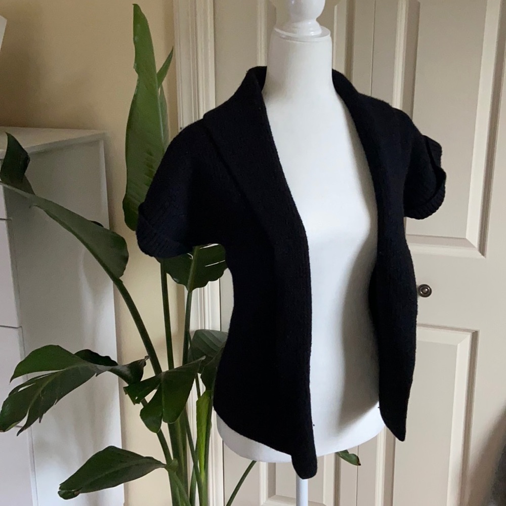 Banana Republic short sleeve cardigan, merino wool